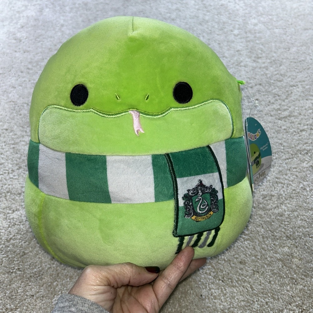Harry Potter Squishmallows Slytherin Snake Hogwarts House Scarf 10" NEW